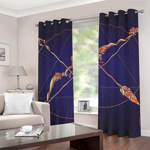 Astrological Sagittarius Sign Print Grommet Curtains