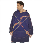 Astrological Sagittarius Sign Print Hoodie Blanket