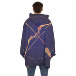 Astrological Sagittarius Sign Print Hoodie Blanket