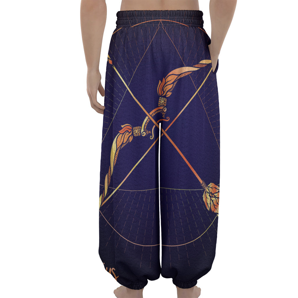 Astrological Sagittarius Sign Print Lantern Pants