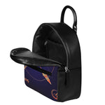 Astrological Sagittarius Sign Print Leather Backpack
