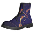 Astrological Sagittarius Sign Print Lace-Up Boots