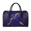 Astrological Sagittarius Sign Print Leather Duffel Bag