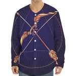 Astrological Sagittarius Sign Print Long Sleeve Baseball Jersey
