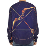 Astrological Sagittarius Sign Print Long Sleeve Baseball Jersey