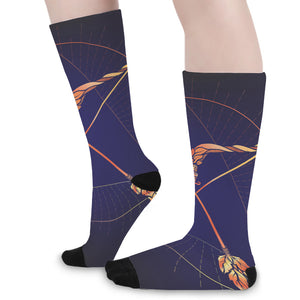 Astrological Sagittarius Sign Print Long Socks