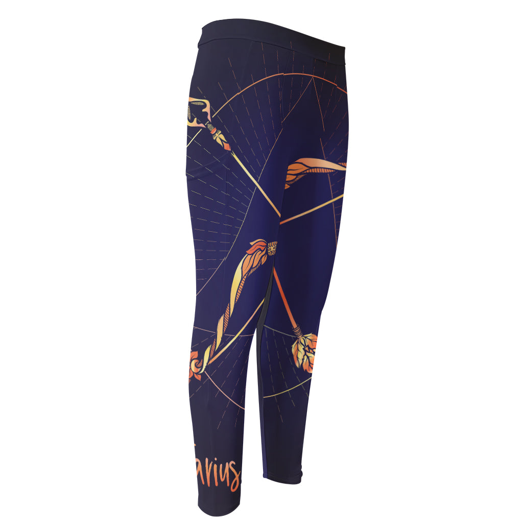 Astrological Sagittarius Sign Print Men's Compression Pants