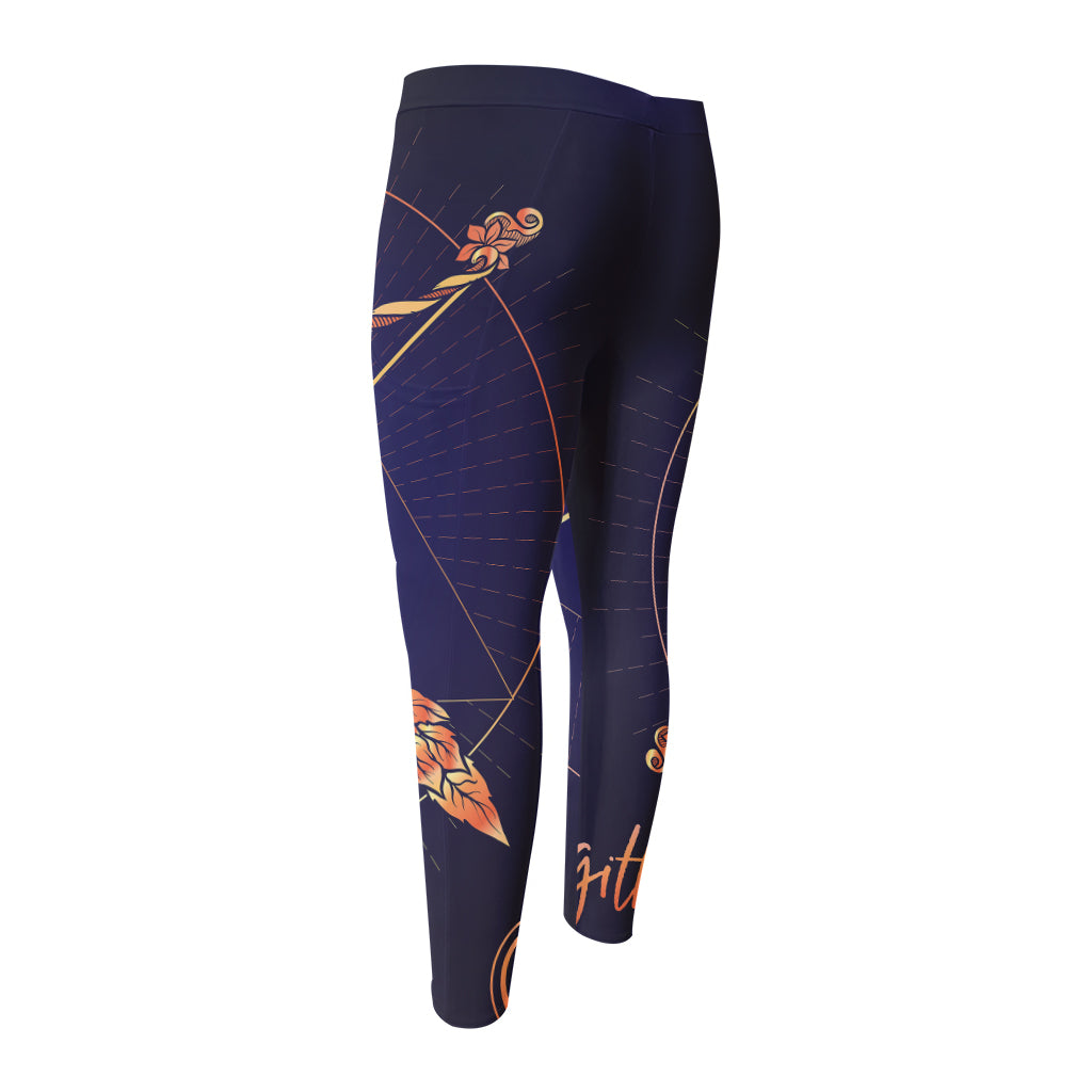 Astrological Sagittarius Sign Print Men's Compression Pants