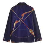 Astrological Sagittarius Sign Print Men's Cotton Blazer