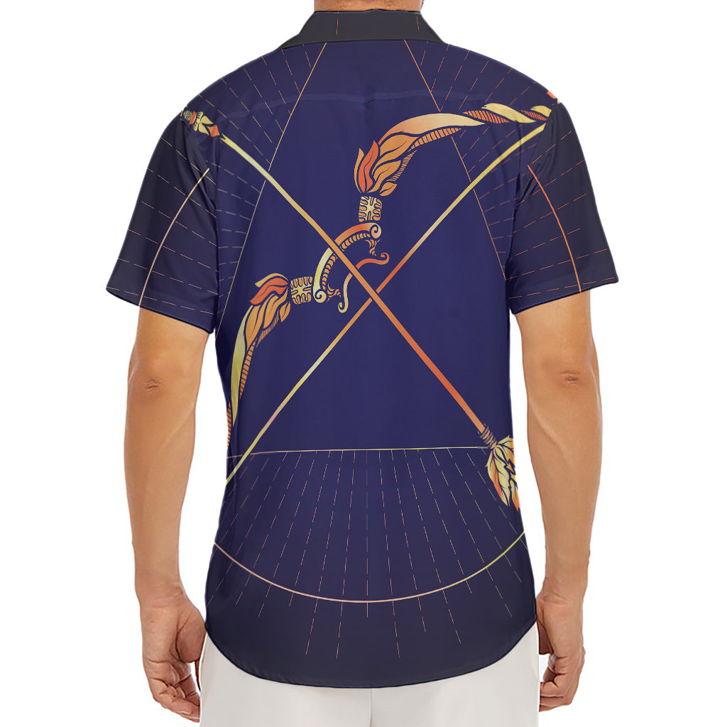 Astrological Sagittarius Sign Print Men's Deep V-Neck Shirt