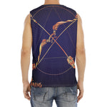 Astrological Sagittarius Sign Print Men's Fitness Tank Top