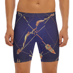 Astrological Sagittarius Sign Print Men's Long Boxer Briefs