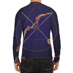 Astrological Sagittarius Sign Print Men's Long Sleeve Rash Guard