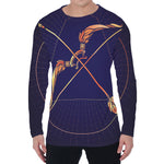 Astrological Sagittarius Sign Print Men's Long Sleeve T-Shirt