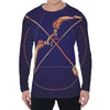 Astrological Sagittarius Sign Print Men's Long Sleeve T-Shirt