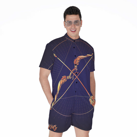 Astrological Sagittarius Sign Print Men's Rompers