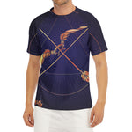 Astrological Sagittarius Sign Print Men's Short Sleeve Rash Guard