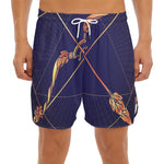 Astrological Sagittarius Sign Print Men's Split Running Shorts