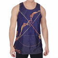 Astrological Sagittarius Sign Print Men's Velvet Tank Top