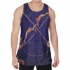 Astrological Sagittarius Sign Print Men's Velvet Tank Top