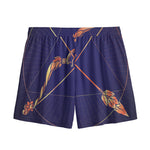 Astrological Sagittarius Sign Print Mesh Shorts