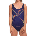 Astrological Sagittarius Sign Print One Piece Swimsuit
