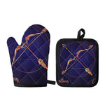 Astrological Sagittarius Sign Print Oven Mitt And Pot Holder Set