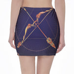 Astrological Sagittarius Sign Print Pencil Mini Skirt