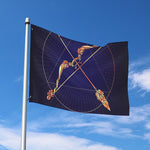 Astrological Sagittarius Sign Print Polyester Flag