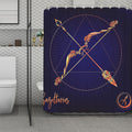 Astrological Sagittarius Sign Print Polyester Shower Curtain