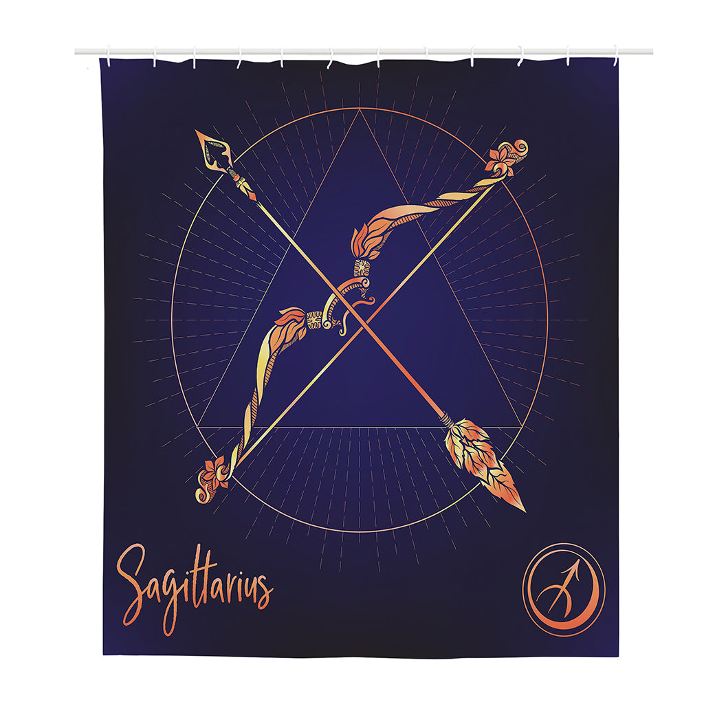Astrological Sagittarius Sign Print Polyester Shower Curtain