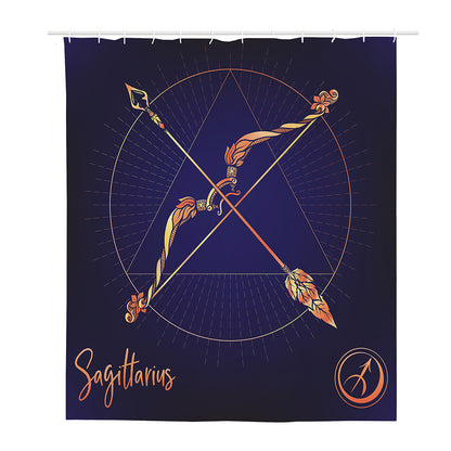 Astrological Sagittarius Sign Print Polyester Shower Curtain