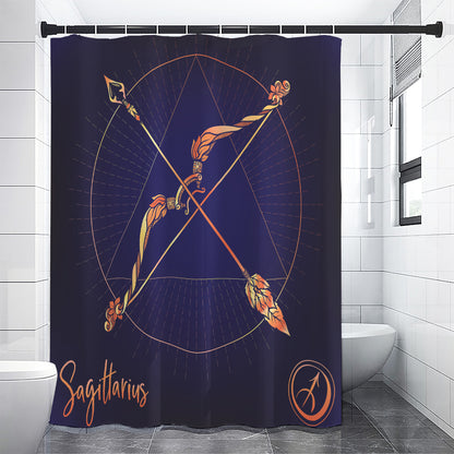 Astrological Sagittarius Sign Print Premium Shower Curtain
