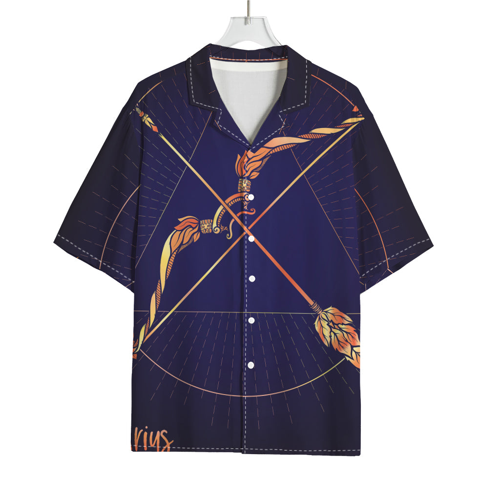 Astrological Sagittarius Sign Print Rayon Hawaiian Shirt