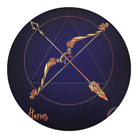 Astrological Sagittarius Sign Print Round Blanket