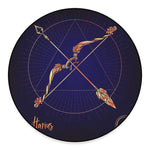 Astrological Sagittarius Sign Print Round Floor Mat