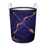 Astrological Sagittarius Sign Print Round Laundry Basket