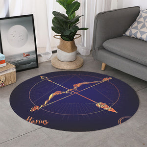 Astrological Sagittarius Sign Print Round Rug