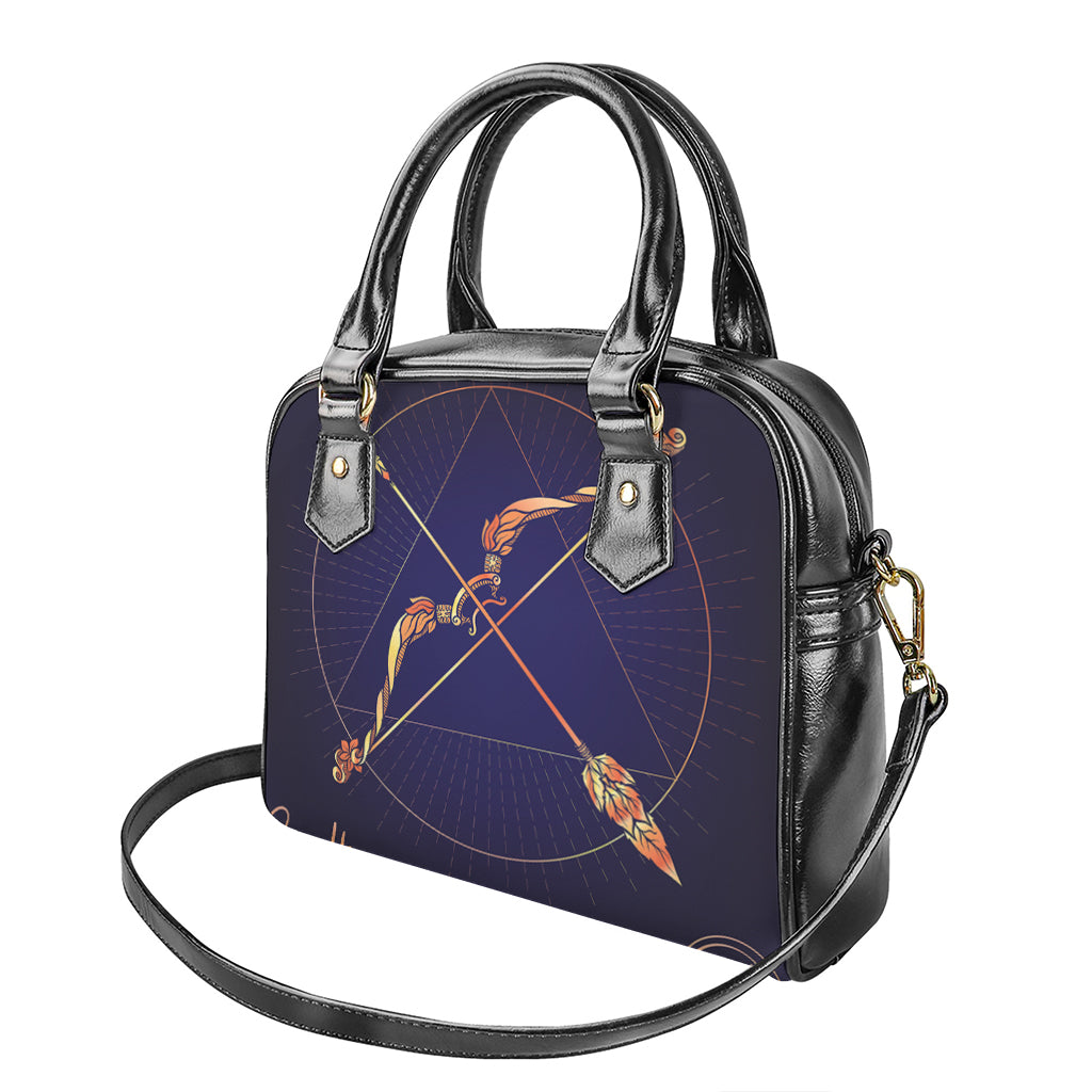 Astrological Sagittarius Sign Print Shoulder Handbag
