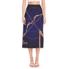 Astrological Sagittarius Sign Print Side Slit Midi Skirt