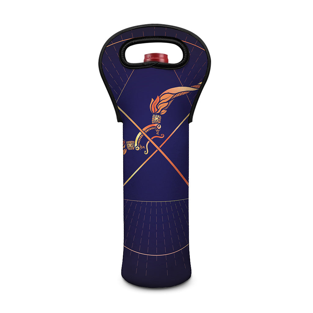Astrological Sagittarius Sign Print Single Neoprene Wine Tote