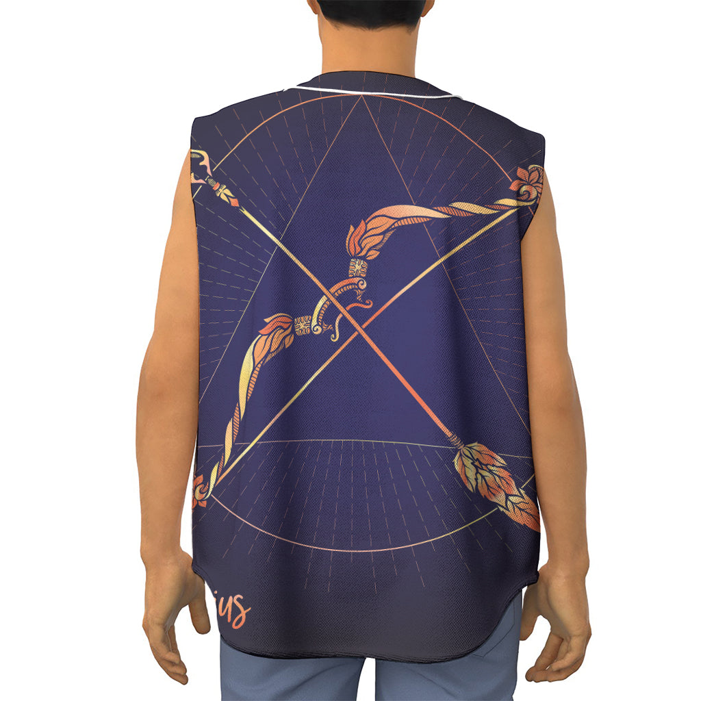 Astrological Sagittarius Sign Print Sleeveless Baseball Jersey