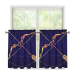 Astrological Sagittarius Sign Print Tier Curtains