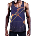 Astrological Sagittarius Sign Print Men's Workout Tank Top