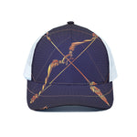 Astrological Sagittarius Sign Print White Mesh Trucker Cap