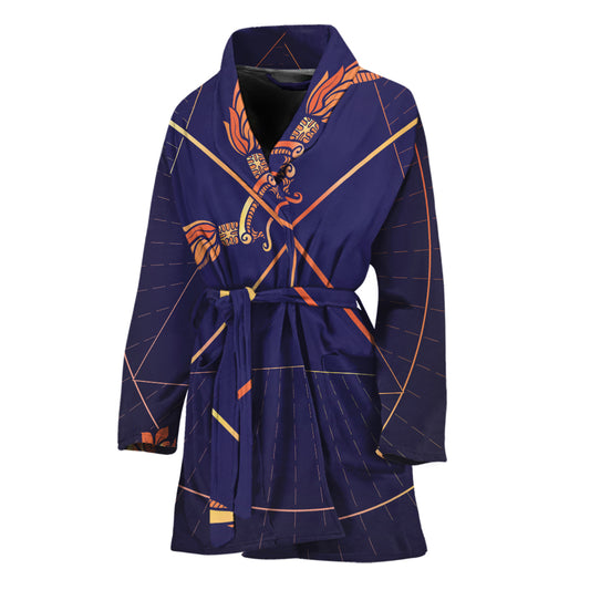 Astrological Sagittarius Sign Print Women's Bathrobe