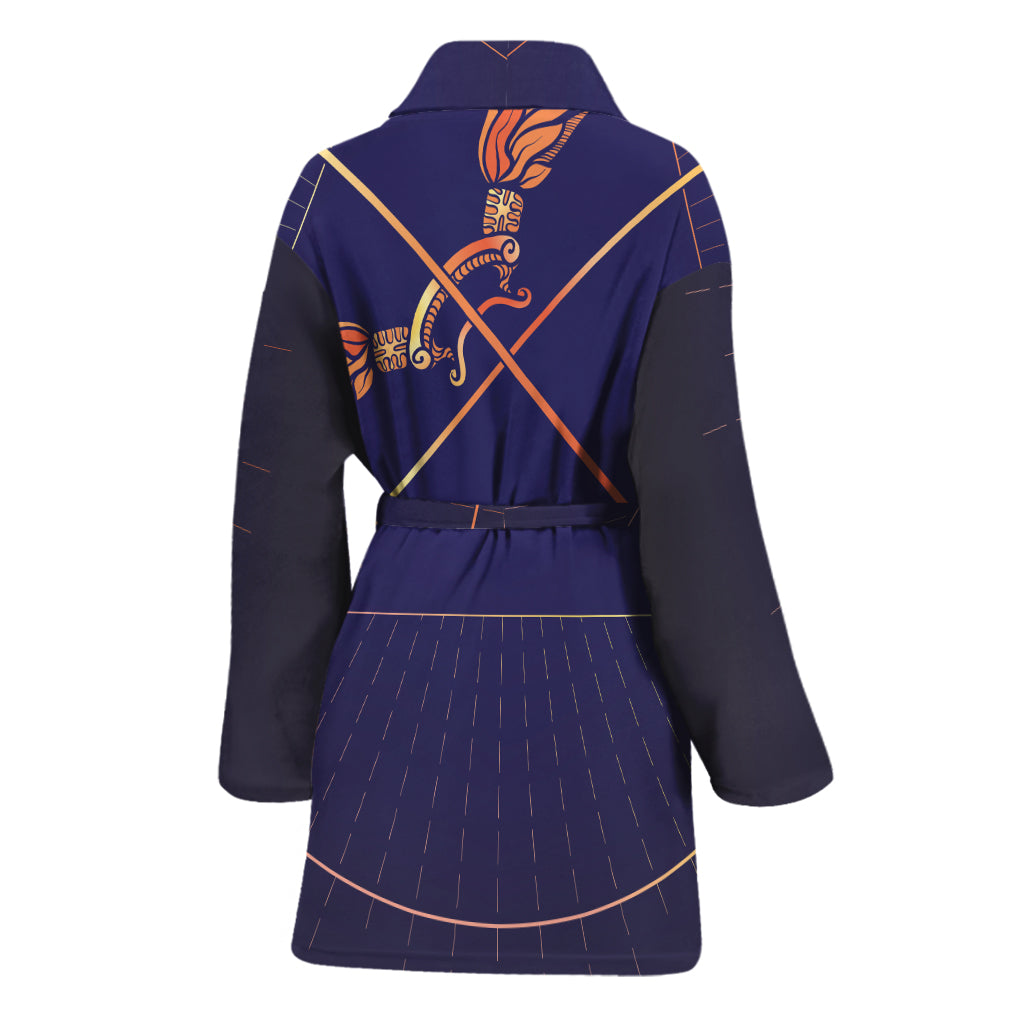 Astrological Sagittarius Sign Print Women's Bathrobe