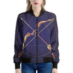 Astrological Sagittarius Sign Print Women's Bomber Jacket