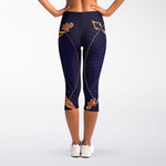 Astrological Sagittarius Sign Print Women's Capri Leggings