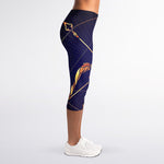 Astrological Sagittarius Sign Print Women's Capri Leggings